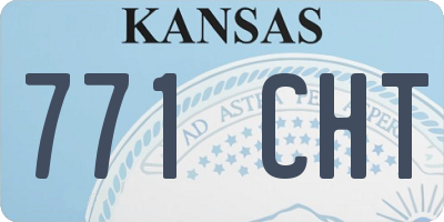 KS license plate 771CHT