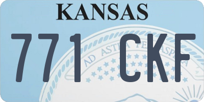 KS license plate 771CKF