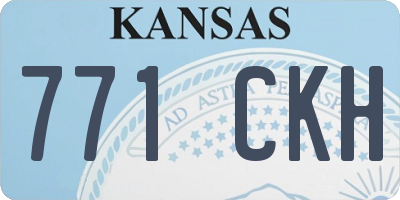KS license plate 771CKH
