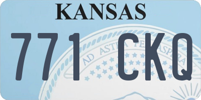 KS license plate 771CKQ