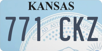 KS license plate 771CKZ