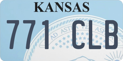 KS license plate 771CLB