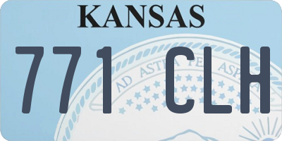 KS license plate 771CLH