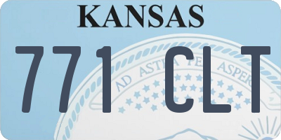 KS license plate 771CLT