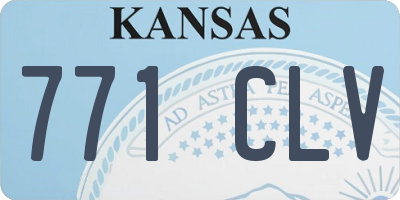 KS license plate 771CLV