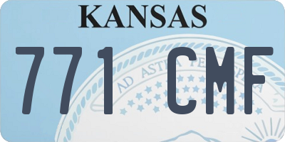 KS license plate 771CMF