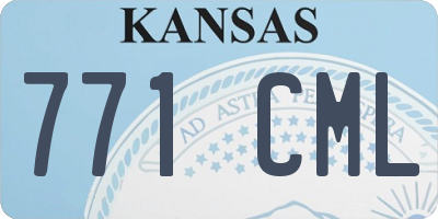 KS license plate 771CML