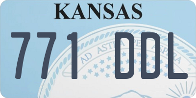 KS license plate 771DDL