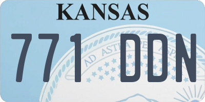 KS license plate 771DDN