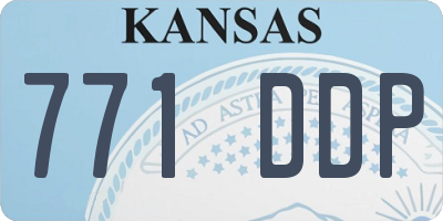 KS license plate 771DDP
