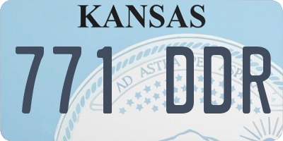KS license plate 771DDR