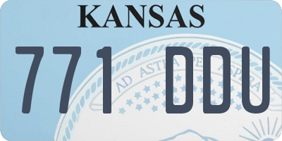 KS license plate 771DDU