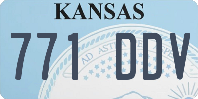 KS license plate 771DDV