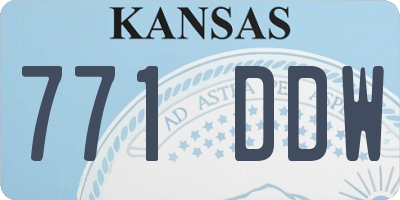 KS license plate 771DDW
