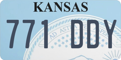 KS license plate 771DDY
