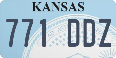 KS license plate 771DDZ