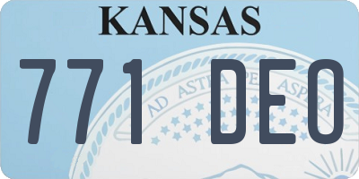 KS license plate 771DEO
