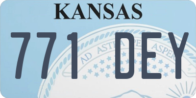 KS license plate 771DEY