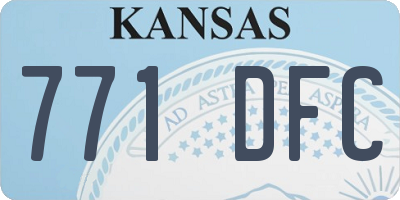 KS license plate 771DFC