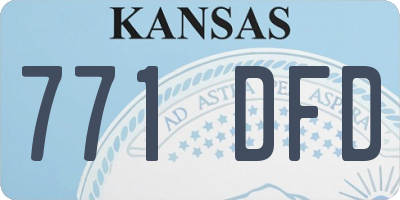 KS license plate 771DFD