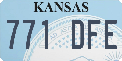 KS license plate 771DFE