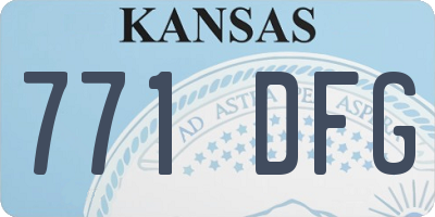 KS license plate 771DFG