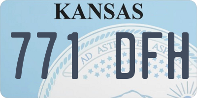 KS license plate 771DFH