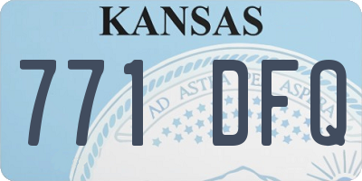 KS license plate 771DFQ