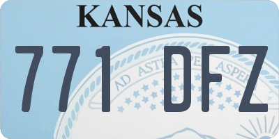 KS license plate 771DFZ