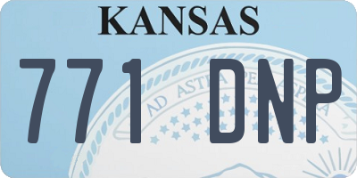 KS license plate 771DNP