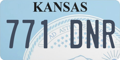 KS license plate 771DNR