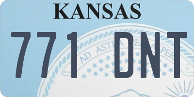 KS license plate 771DNT