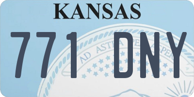 KS license plate 771DNY