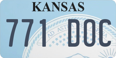 KS license plate 771DOC