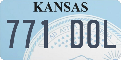 KS license plate 771DOL