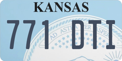 KS license plate 771DTI