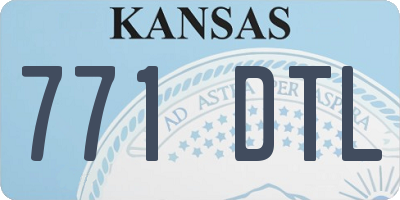 KS license plate 771DTL