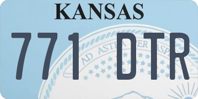 KS license plate 771DTR