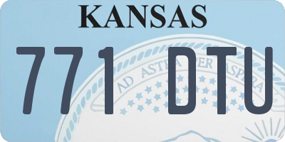 KS license plate 771DTU