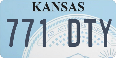 KS license plate 771DTY