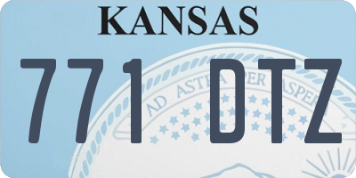 KS license plate 771DTZ