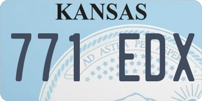 KS license plate 771EDX