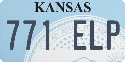 KS license plate 771ELP