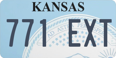 KS license plate 771EXT