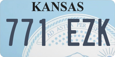 KS license plate 771EZK