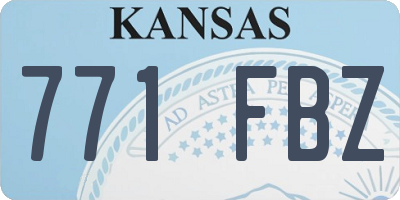 KS license plate 771FBZ