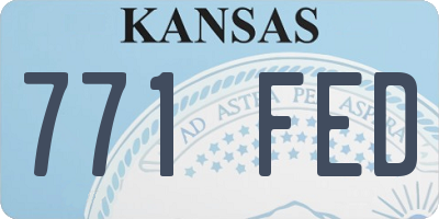 KS license plate 771FED
