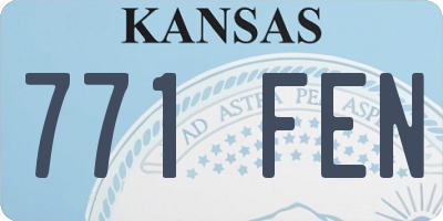 KS license plate 771FEN