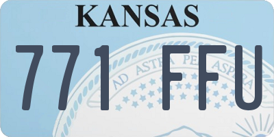 KS license plate 771FFU