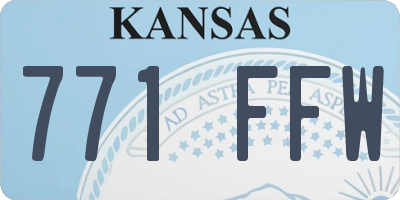 KS license plate 771FFW